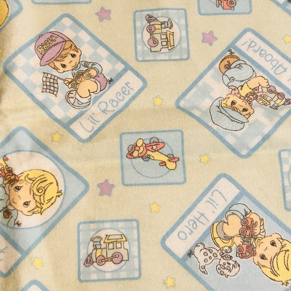 Precious Moments Handmade Baby Blanket 43x28 Lil Pilot Racer Hero Crib Quilt - Picture 2 of 16